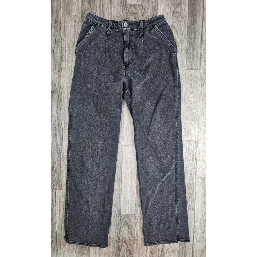 (3/$35) Hollister Size 3R High Rise Straight Leg Stretch Black Grey Dad Jeans